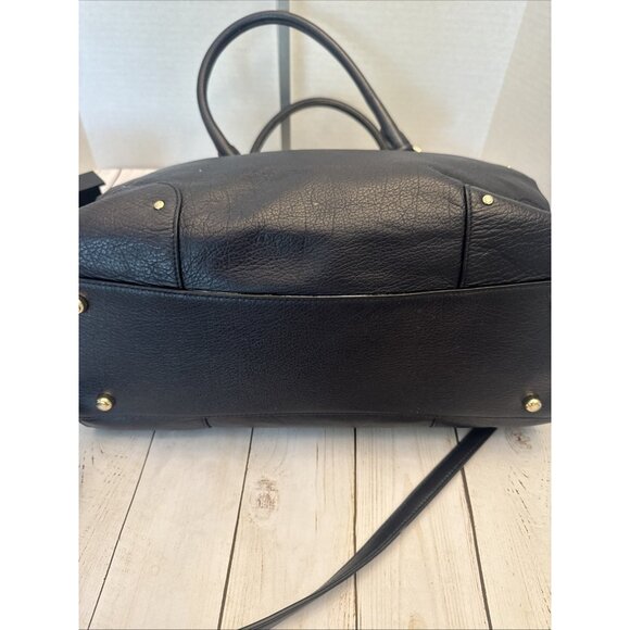 Coach Navy Mercer Leather Satchel Double Handles Crossbody Purse 14x10x5" VGUC* - Picture 6 of 10